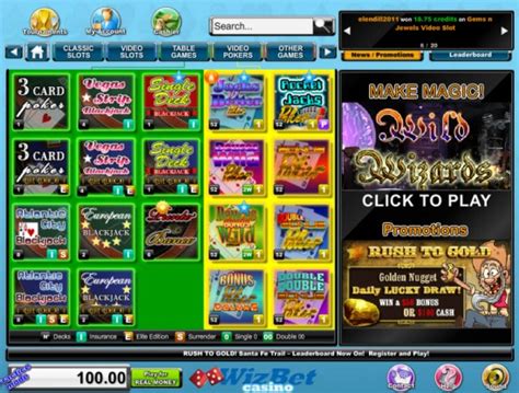 wizbet casino bonus codes